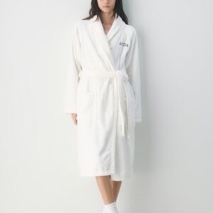 Aritzia White Plush Robe
